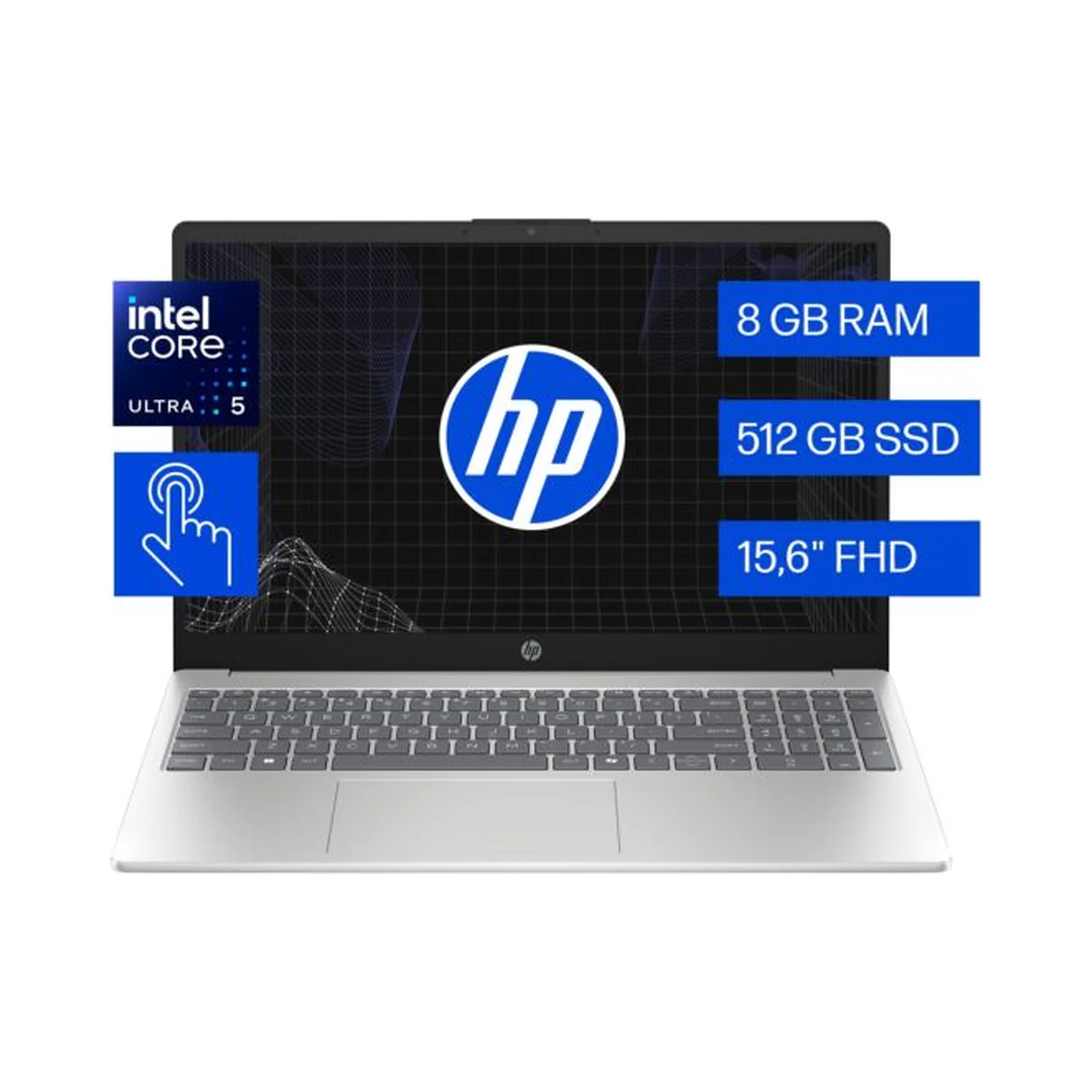 HP - 15.6" FHD Touchscreen - Ultra 5 225U - 8GB RAM - 512GB SSD